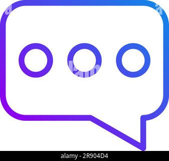 Speech balloon pixel perfect gradient linear vector icon Stock Vector