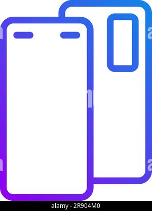Smartphone pixel perfect gradient linear vector icon Stock Vector