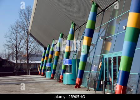 Ball Sports Hall, Unterliederbach, Frankfurt am Main, Hesse, Germany Stock Photo