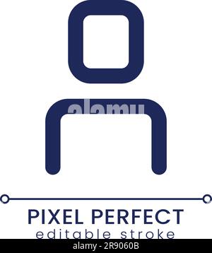 User pixel perfect linear ui icon Stock Vector