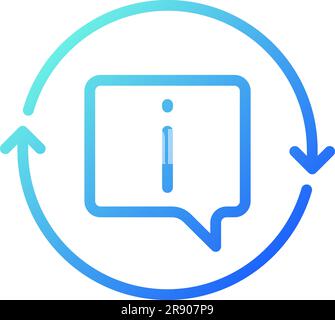 Update information pixel perfect gradient linear vector icon Stock Vector