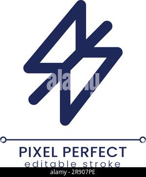 Silent mode pixel perfect linear ui icon Stock Vector