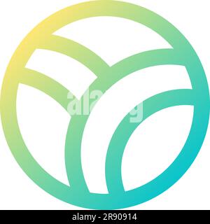 Volleyball pixel perfect gradient linear ui icon Stock Vector