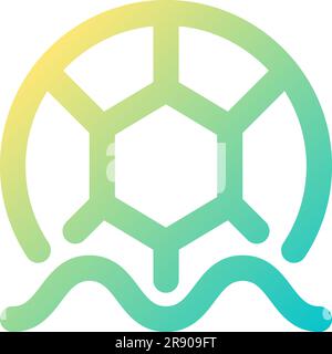 Ball for water polo pixel perfect gradient linear ui icon Stock Vector