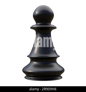 Chess pawn black color isolated on a white background. Business strategy concept Stock Photo