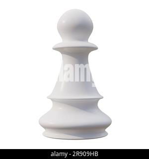 White chess pawn isolated on a white background. Business strategy concept Stock Photo