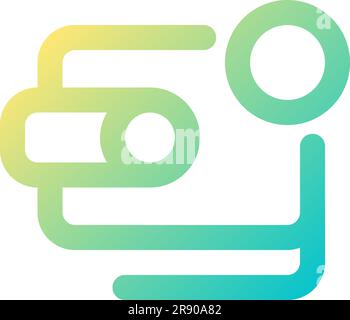 Notification from digital wallet pixel perfect gradient linear ui icon Stock Vector