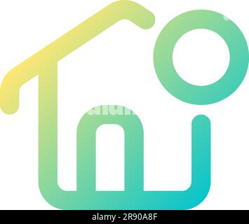 Notification from homepage pixel perfect gradient linear ui icon Stock Vector