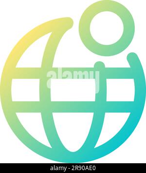 Internet network notification pixel perfect gradient linear ui icon Stock Vector