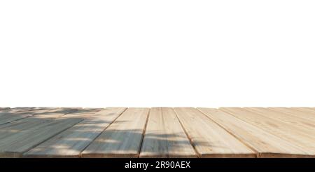 Wooden table isolated on a white background, Stock Photo