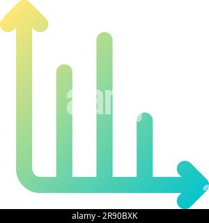 Infochart pixel perfect gradient linear ui icon Stock Vector