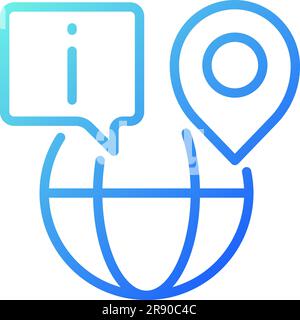 Tour guide pixel perfect gradient linear vector icon Stock Vector