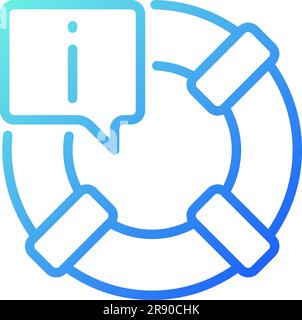 Information for surviving in accidents pixel perfect gradient linear vector icon Stock Vector