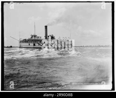 In the Lachine Rapids, St. Lawrence River, c1900. Stock Photo
