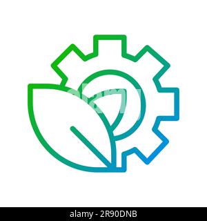 Ecology setting pixel perfect gradient linear vector icon Stock Vector