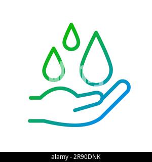Water resources pixel perfect gradient linear vector icon Stock Vector