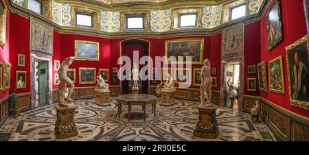 Florence, Italy - 20 Nov, 2022: The Tribuna in the Uffizi gallery, Florence, Italy Stock Photo