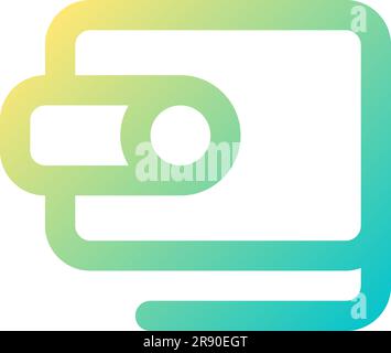 Wallet pixel perfect gradient linear ui icon Stock Vector