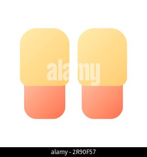 Slippers pixel perfect flat gradient color ui icon Stock Vector