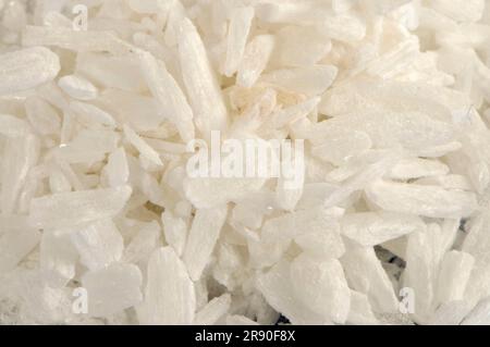 Mineral gypsum (Gypsum fibrosum), Shi Gao, exemplar, object Stock Photo