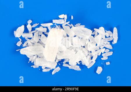 Mineral gypsum (Gypsum fibrosum), Shi Gao, exemplar, object Stock Photo