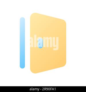 Door pixel perfect flat gradient color ui icon Stock Vector