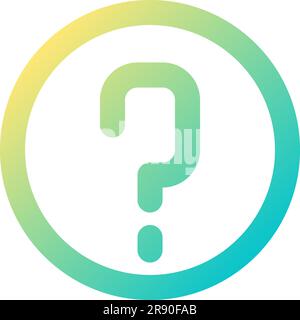 FAQ pixel perfect gradient linear ui icon Stock Vector