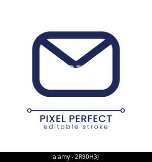 Unread message pixel perfect linear ui icon Stock Vector
