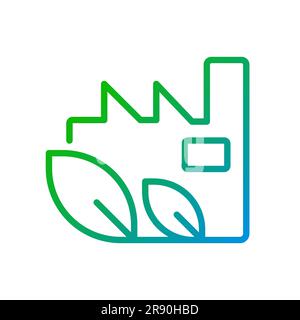 Factory pixel perfect gradient linear vector icon Stock Vector