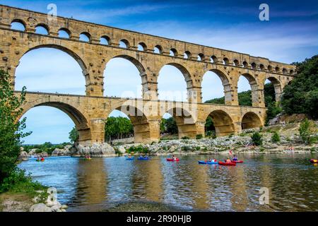 Pont du Gard, Unesco World Heritage Site, Gard department, Occitanie, France Stock Photo