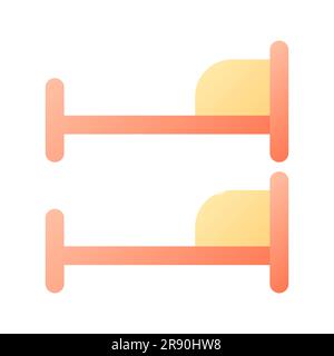 Bunk bed pixel perfect flat gradient color ui icon Stock Vector