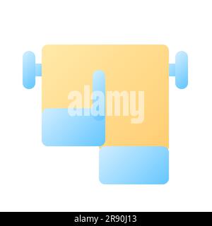 Towels pixel perfect flat gradient color ui icon Stock Vector