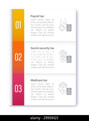 Personal income tax types infographic chart design template Stock Vector