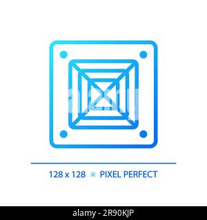 Ceiling air conditioning gradient linear vector icon Stock Vector