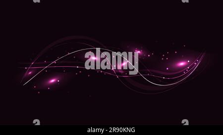 Purple texture, abstract glowing magical energetic gentle beautiful powerful backdrop with sparkling lines of stripes of waves. Stock Vector