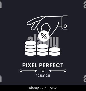 Tax Withholding white solid desktop icon Stock Vector