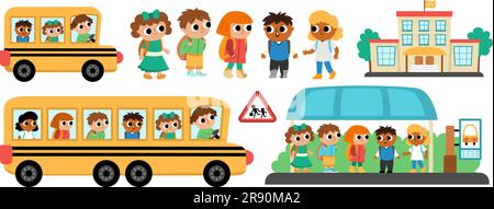 Set Kids Transport Patches Cars Buses Stock Vector (Royalty Free) 471633899