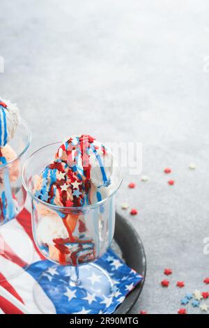 Homemade American United States Independence Day Cake, For 4 July Party 