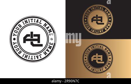 Luxury Initial AL or LA Monogram Letter Text Logo Streetwear Fashion AL Initial Logotype Traditional Initial Font Stock Vector