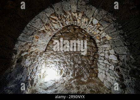 Alcove inside the Tour César ("Caesar tower") in Provins, a medieval walled city in the French department of Seine et Marne in the capital region of I Stock Photo