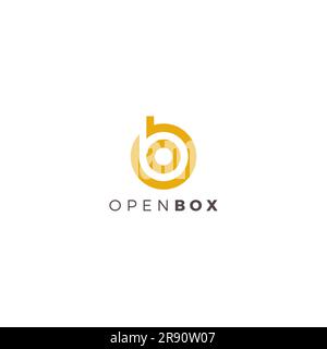 OB Logo Simple. Letter B Template Logo Design Stock Vector
