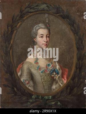 Countess Marie Sophie of Solms-Laubach (1721-1793), Duchess of W&#xfc;rttemberg-Oels, c. 1766. Private Collection. Stock Photo