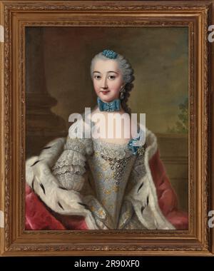 Countess Marie Sophie of Solms-Laubach (1721-1793), Duchess of W&#xfc;rttemberg-Oels, ca 1752. Private Collection. Stock Photo