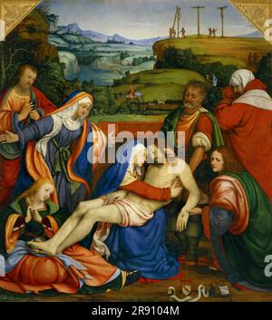 Lamentation over the Dead Christ, 1509. Found in the collection of the Mus&#xe9;e du Louvre, Paris. Stock Photo