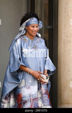 Paris, France. 23rd June, 2023. Aissata Tall Sall, Minister of Foreign Affairs and Senegalese abroad at the Elysee Palace, on the sidelines of the New Global Financial Pact Summit, in Paris, on June 23, 2023. Dozens of global leaders are gathering in Paris on June 22 for a summit to tease out a new consensus on international economic reforms to help debt-burdened developing countries face a growing onslaught of challenges, particularly climate change. Photo by Tomas Stevens/ABACAPRESS.COM Credit: Abaca Press/Alamy Live News Stock Photo