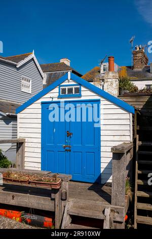 Whitstable North Kent , England UK - Colourful beach hut or shed on the seafront UK 2023 Stock Photo