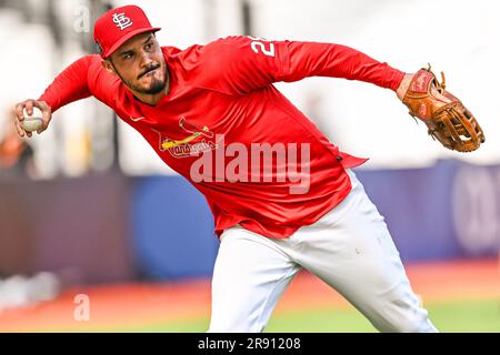 Nolan Arenado #28 of the St. Louis Cardinals during the 2023 MLB London  Series match St. Louis Cardinals vs Chicago Cubs at London Stadium, London,  United Kingdom, 25th June 2023 (Photo by