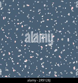 Terrazzo seamless pattern. Modern style composed of natural stone, granite, quartz, marble, glass and concrete. Stock Vector
