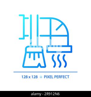Duct cleaning gradient linear vector icon Stock Vector