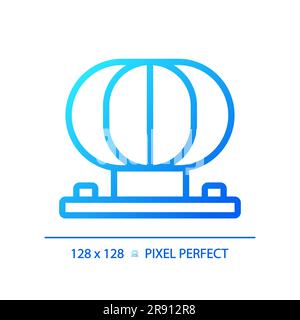Roof vent gradient linear vector icon Stock Vector